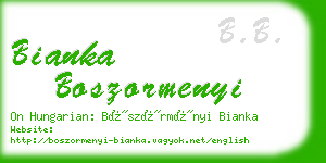 bianka boszormenyi business card